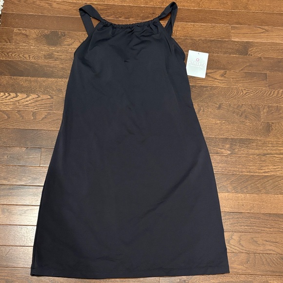 Athleta Kokomo Swim Dress Black NWT Size Small Built-In Bra - Picture 3 of 13